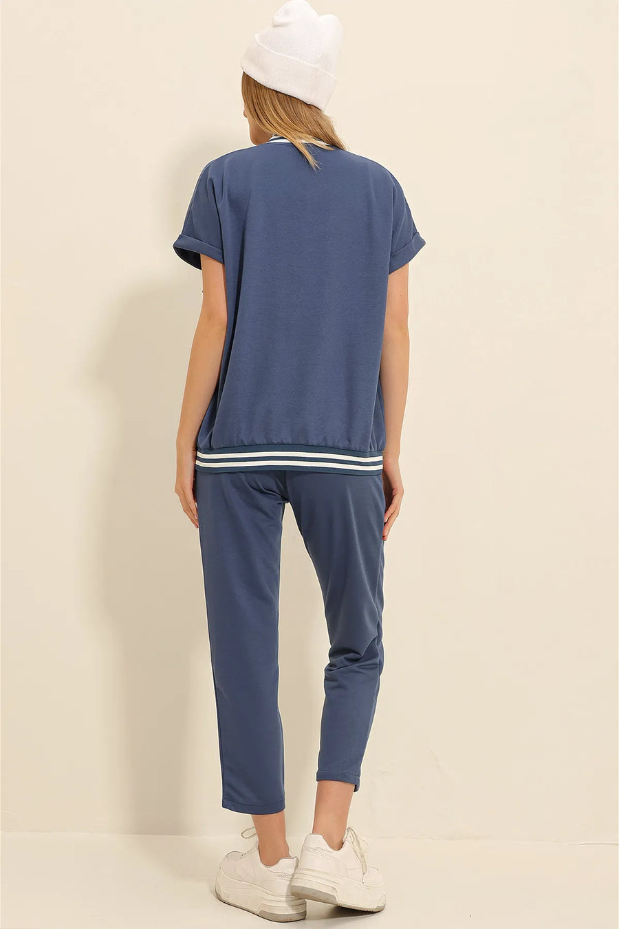 Women's Four Pocket Ribbed Double Sleeve Tracksuit