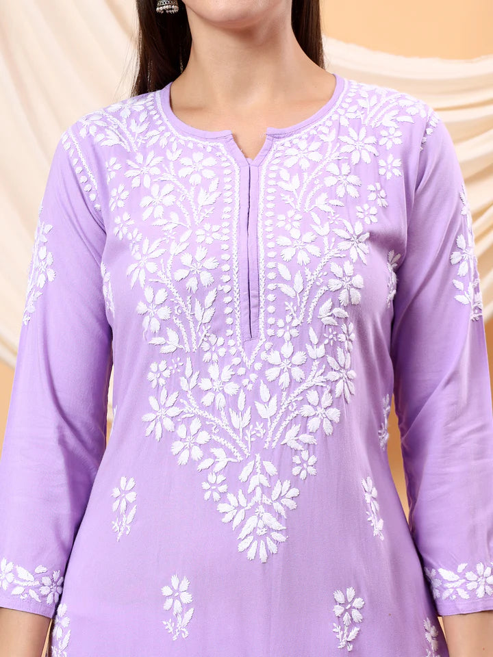 ANAM CHIKANKARI STRAIGHT KURTA