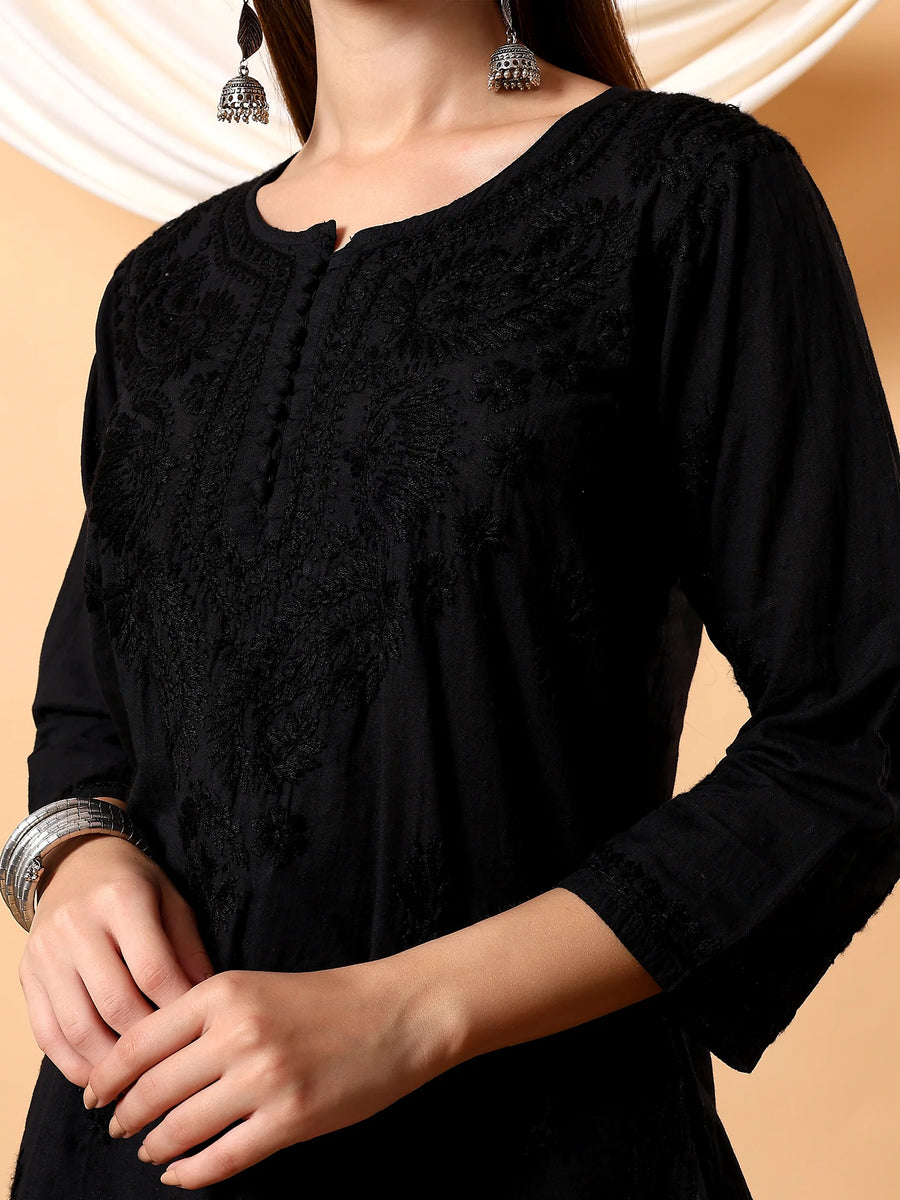 Adya Chikankari Dyed Short Kurti