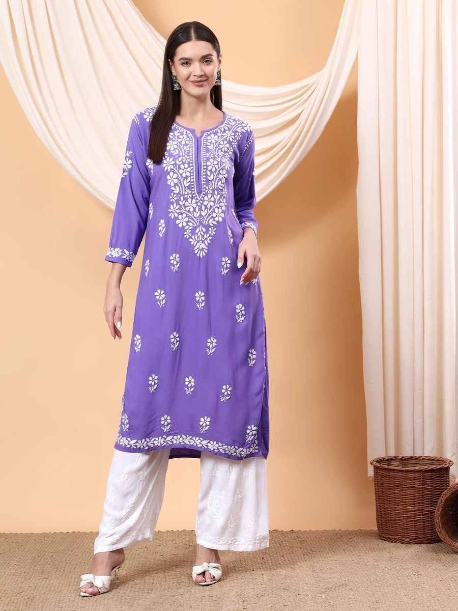 ANAM CHIKANKARI STRAIGHT KURTA