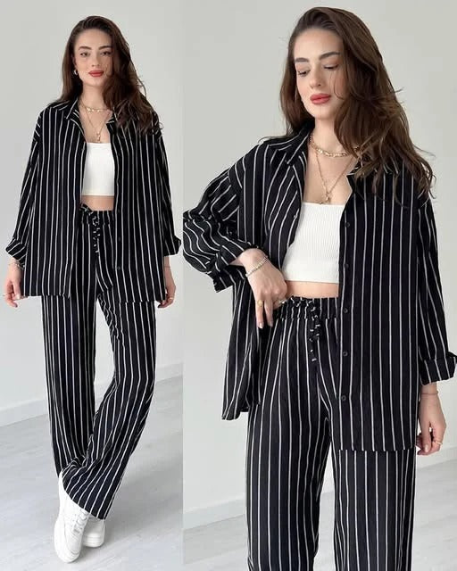 Striped Lining Shirt trouser Co-ord set