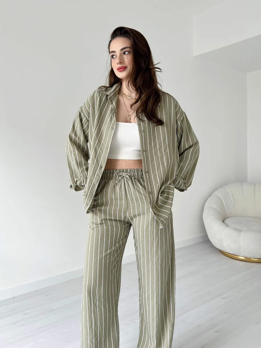 Striped Lining Shirt trouser Co-ord set