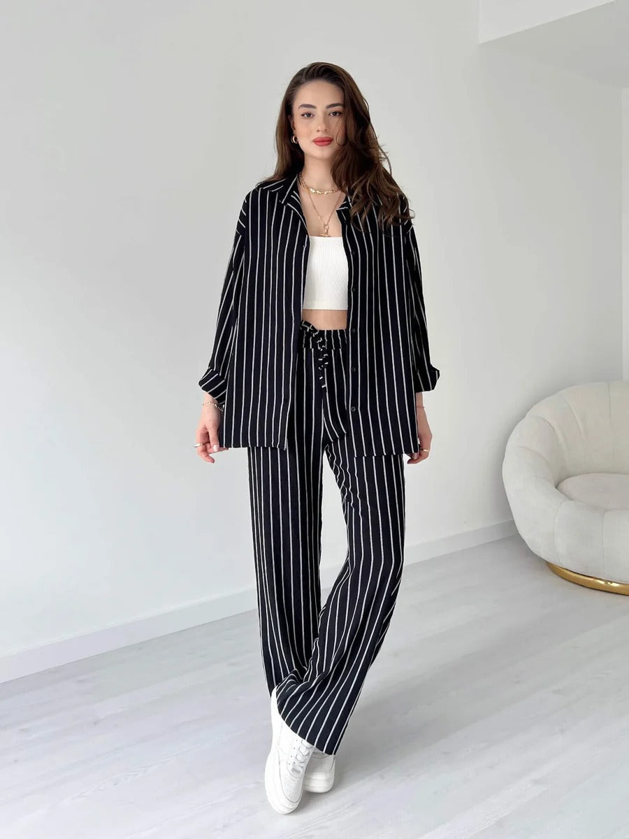 Striped Lining Shirt trouser Co-ord set