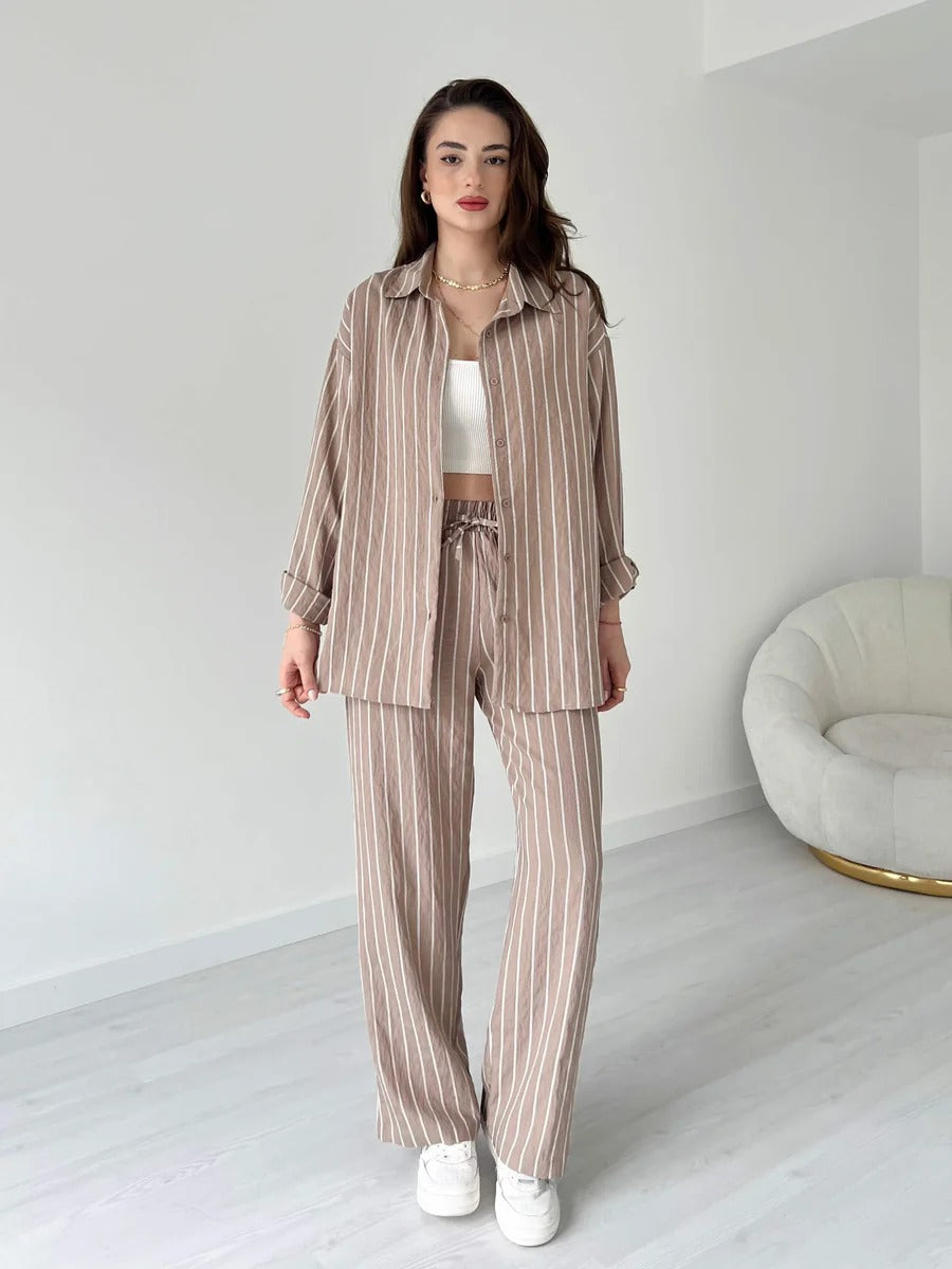 Striped Lining Shirt trouser Co-ord set