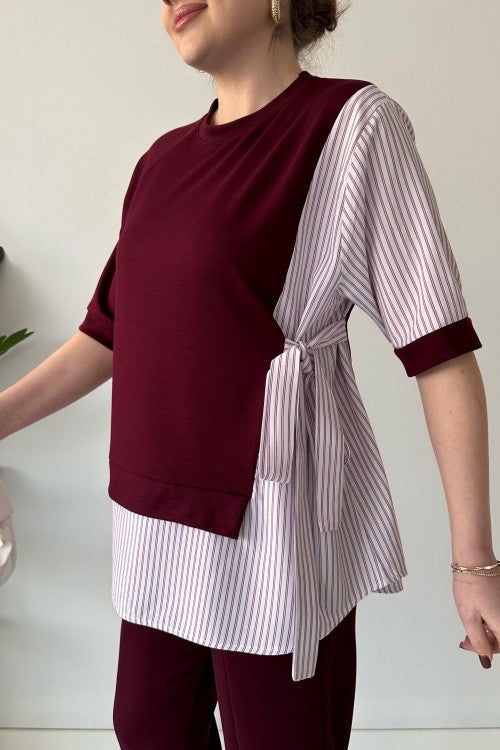 Short Sleeve Garnished Suit