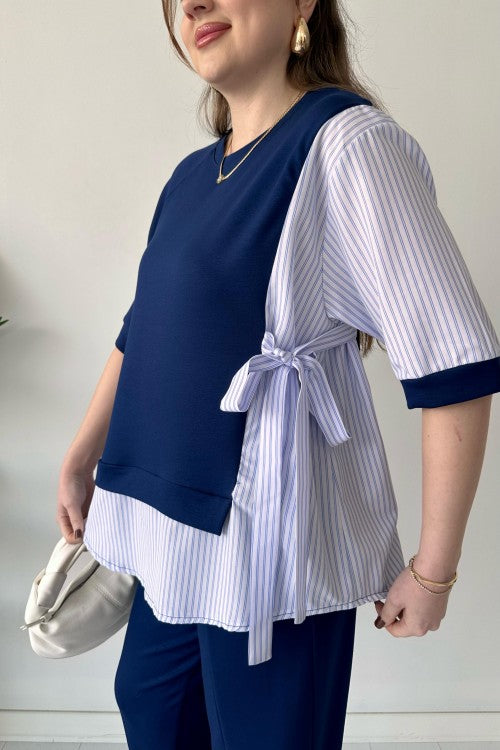 Short Sleeve Garnished Suit