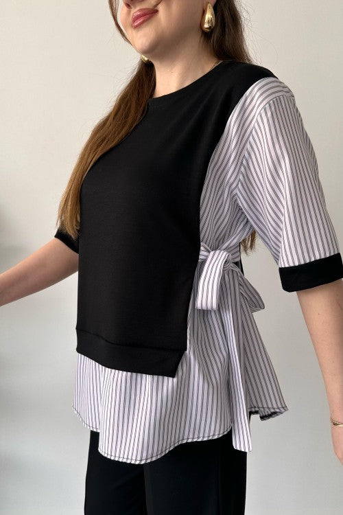 Short Sleeve Garnished Suit