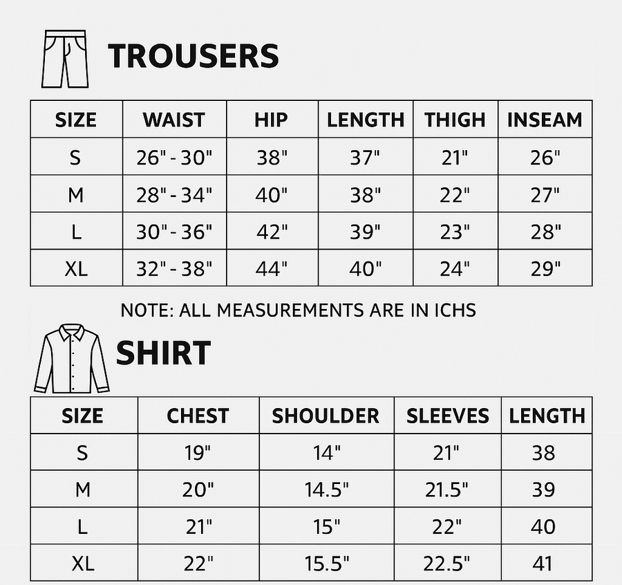 Brown Shirt + Black Trouser Duo Set